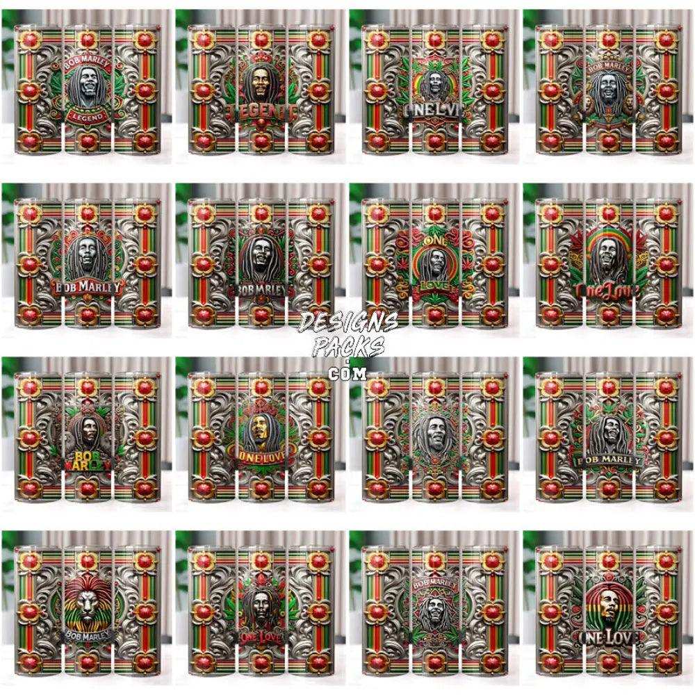 40 Bob Marley Music Tumbler Wrap Bundle Jpg