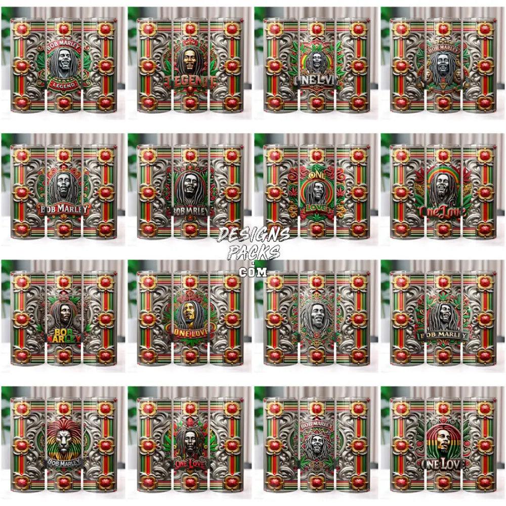 40 Bob Marley Music Tumbler Wrap Bundle Jpg