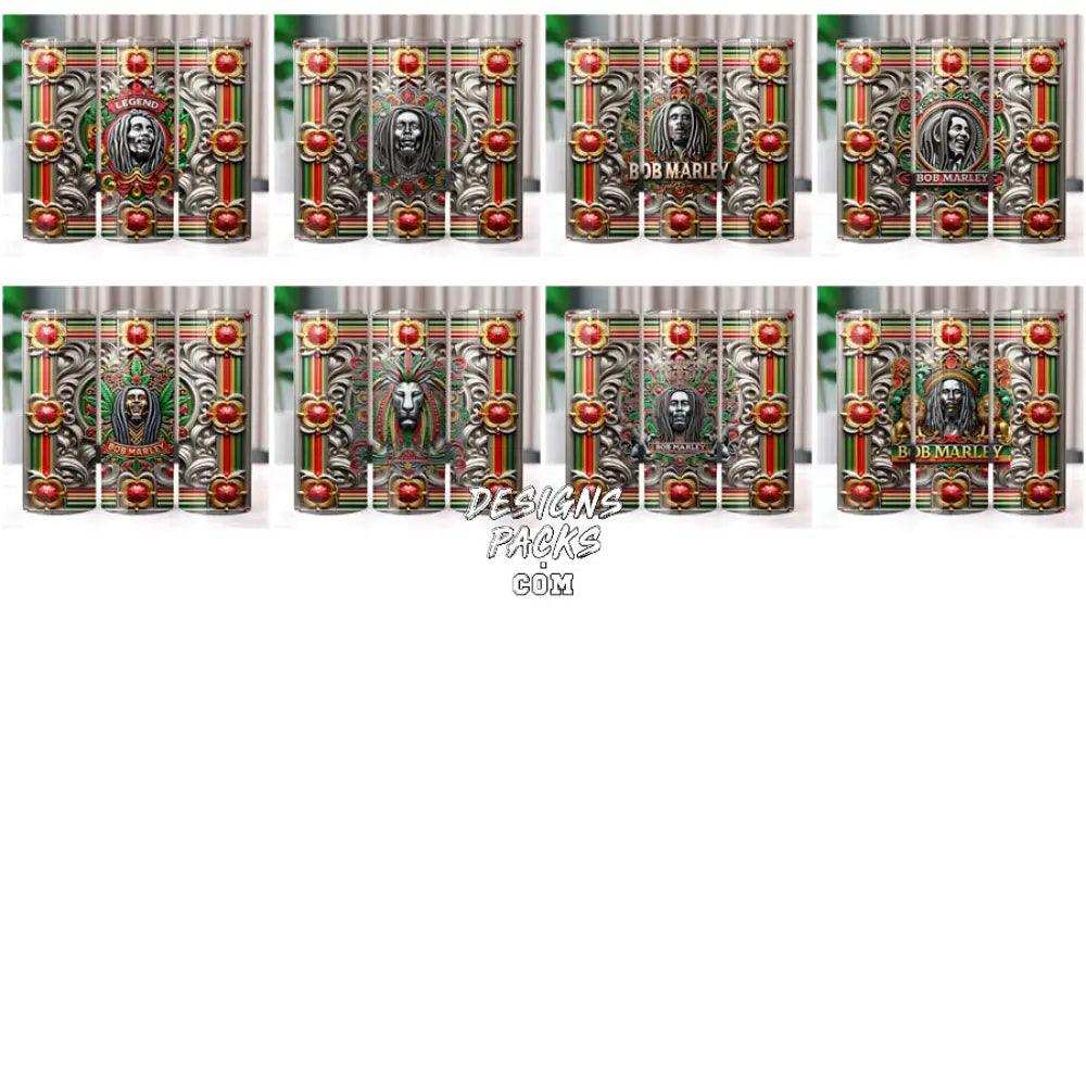 40 Bob Marley Music Tumbler Wrap Bundle Jpg