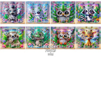 Load image into Gallery viewer, 40 Cartoon Cute Animals Weed 420 Cannabis Tumbler Wrap Bundle Jpg
