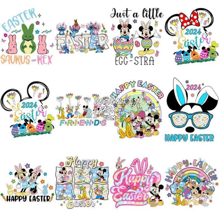 40 Cartoon Easter Day Mixed Designs Bundle Png