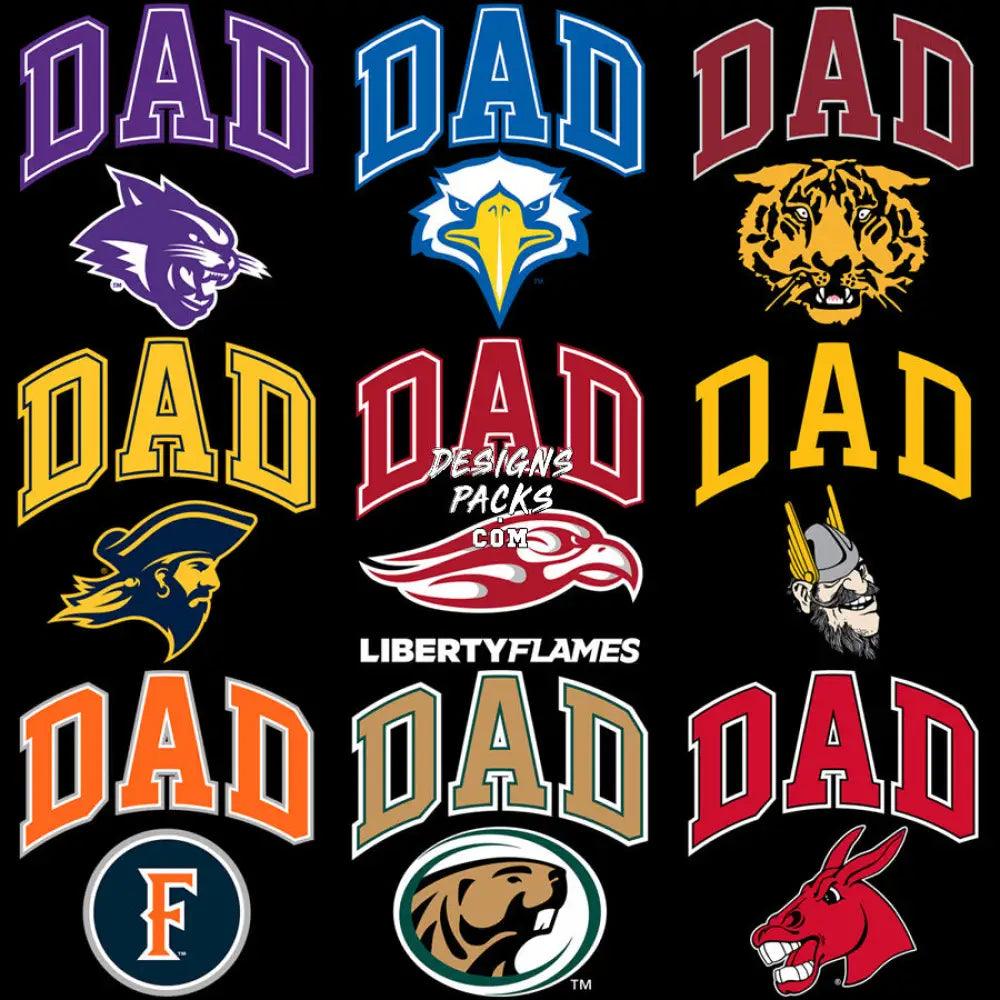 40 Dad College University Usa States Father’s Day Designs Bundle Png