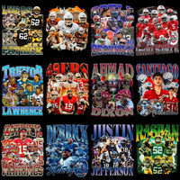 Load image into Gallery viewer, 40 Football Vintage Bootleg Players Designs Bundle PNG

