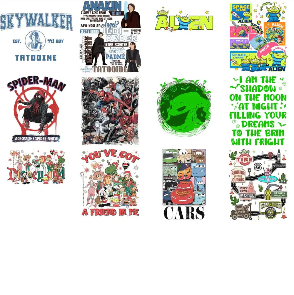 40 Front And Back Pop Culture Mixed Designs Bundle PNG