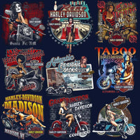 Load image into Gallery viewer, 40 Halftone Motorcycle Harley Davidson V2 Designs Bundle Png
