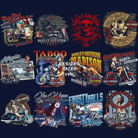Load image into Gallery viewer, 40 Halftone Motorcycle Harley Davidson V2 Designs Bundle Png
