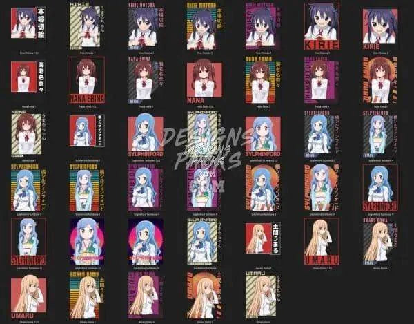 40 Himouto Anime Designs Bundle PNG
