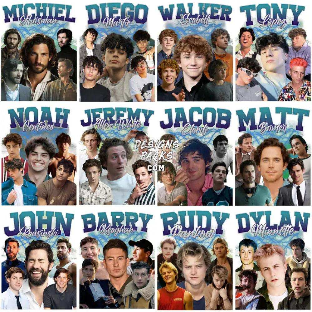 40 Iconic Artists Movie Serie Tiktok Stars Bootleg Designs Bundle Png