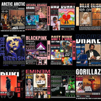 Load image into Gallery viewer, 40 Music Artists Streetwear Designs Bundle PNG + CDR
