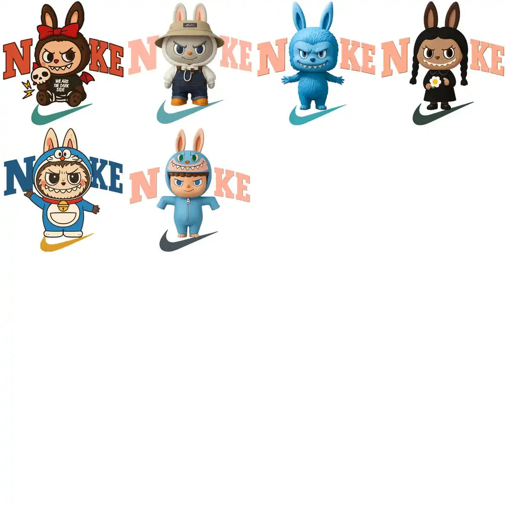 40 Swoosh Labubu Mix Designs Bundle PNG