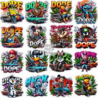 Load image into Gallery viewer, 40 Weed Cartoon Gangster Dope 420 Cannabis Marijuana Designs Bundle Png
