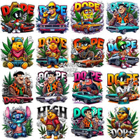 Load image into Gallery viewer, 40 Weed Cartoon Gangster Dope 420 Cannabis Marijuana Designs Bundle Png
