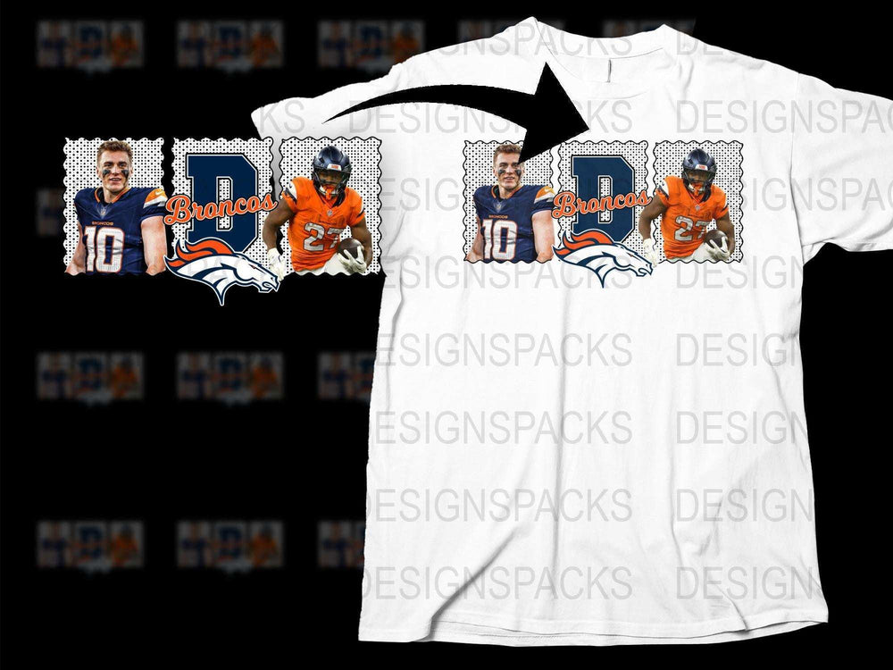 Denver Broncos Inspired T-Shirt, Football Fan Gear, Custom Graphic Tee, Sports Apparel, Unique Gift for Sports Enthusiasts