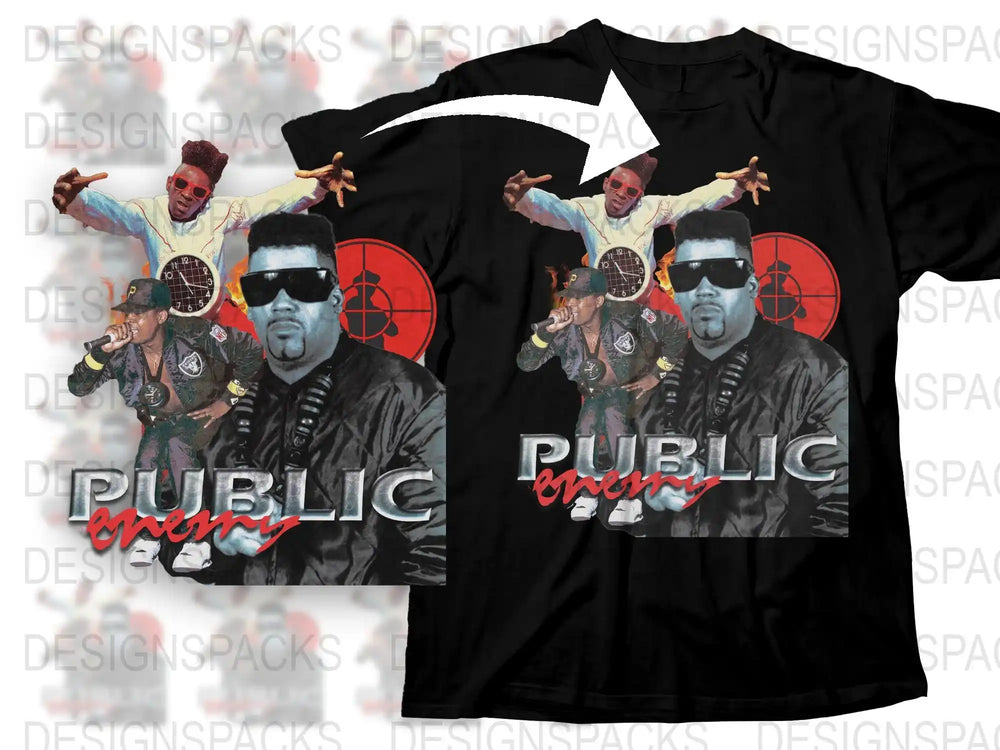 Vintage Public Enemy T-Shirt, Classic Hip Hop Band Tee, Retro Music Fan Apparel