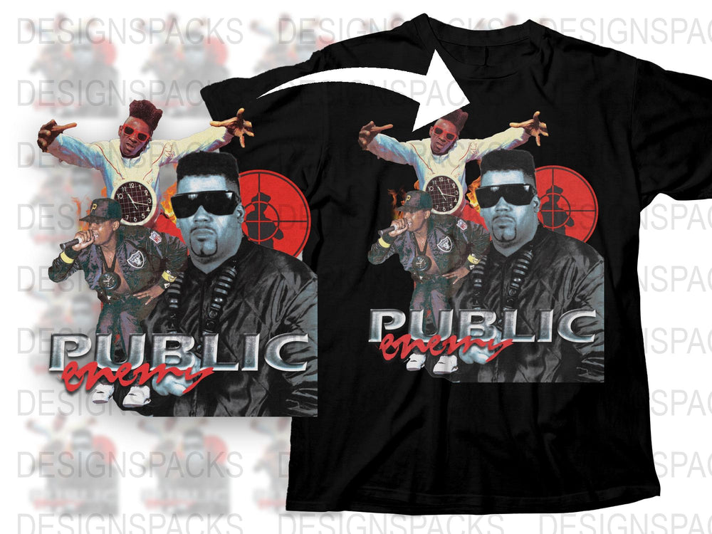 Vintage Public Enemy T-Shirt, Classic Hip Hop Band Tee, Retro Music Fan Apparel