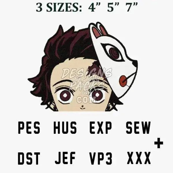 Kamado Tanjiro Anime Embroidery Design