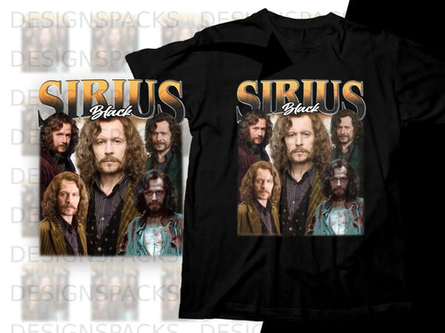 Sirius Black t-shirt with character collage and 