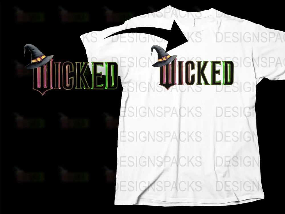 Wicked Witch Hat Halloween T-Shirt, Spooky Season Witchy Graphic Tee, Unisex White Casual Shirt for Fall Celebrations