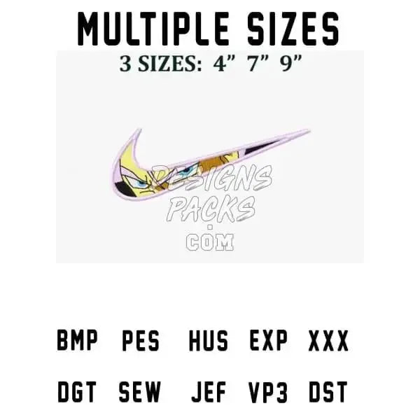 Trunks Dragon Ball Swoosh sport Anime Embroidery Design