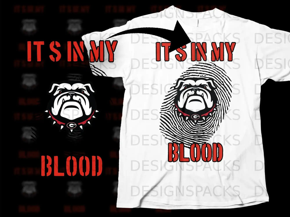 It's in My Blood Bulldog Graphic Shirt