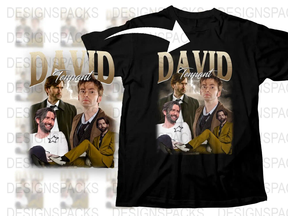 David Tennant Fan T-Shirt, Unique Graphic Tee, TV Show Actor Apparel, Gift Idea