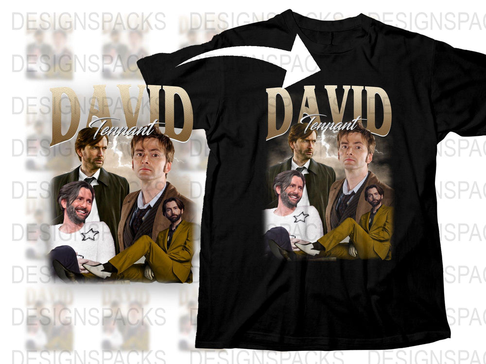 David Tennant Fan T-Shirt, Unique Graphic Tee, TV Show Actor Apparel, Gift Idea