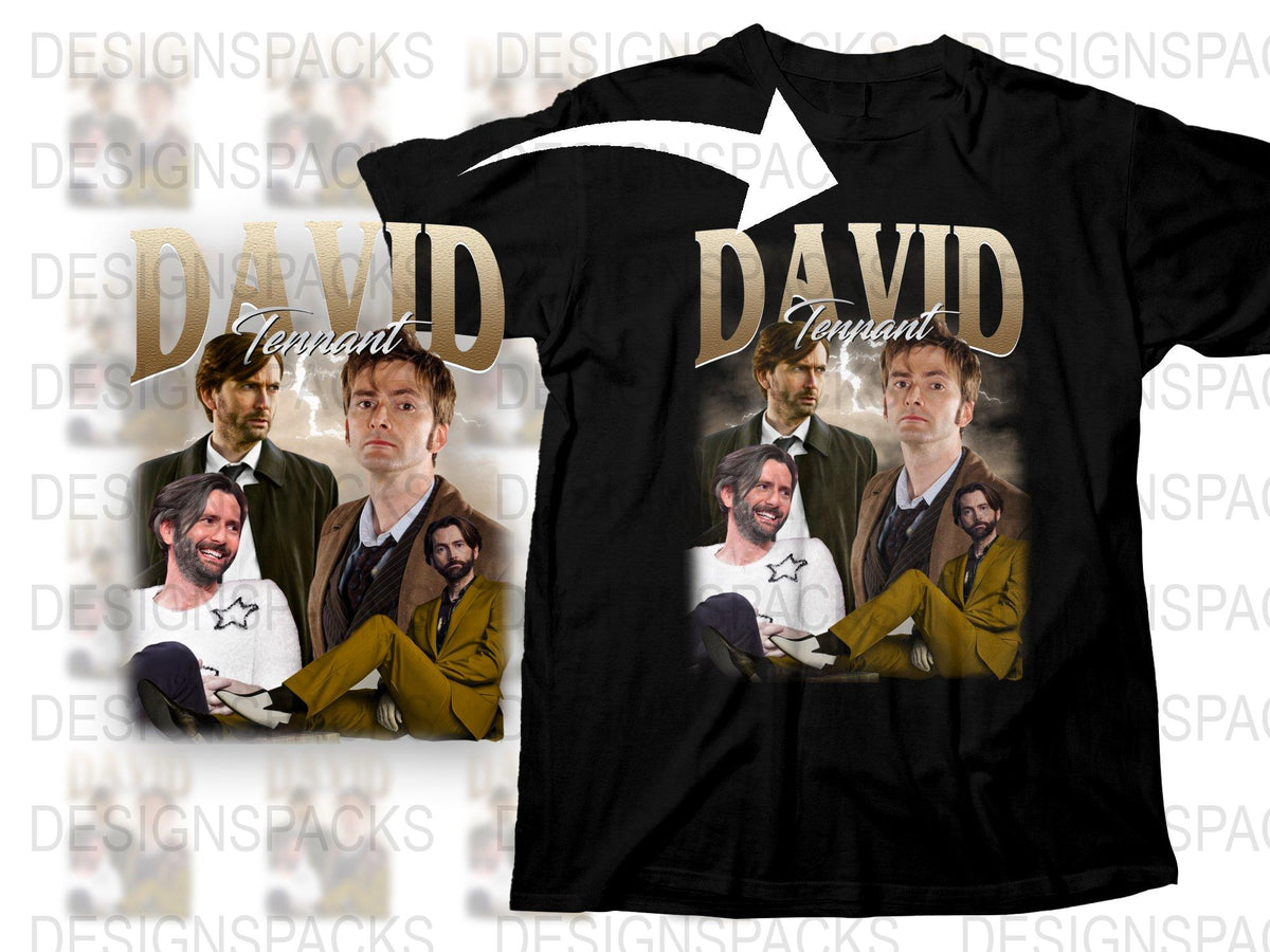 David Tennant Fan T-Shirt, Unique Graphic Tee, TV Show Actor Apparel, Gift Idea