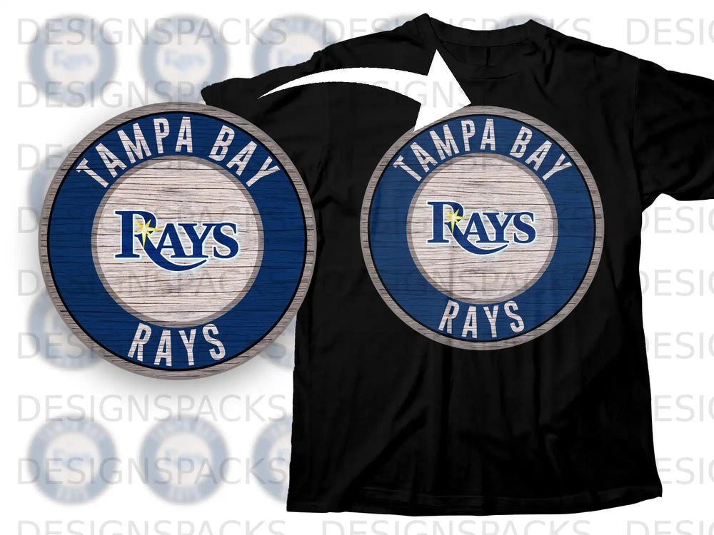 Tampa Bay Rays Circular Logo Design T-Shirt