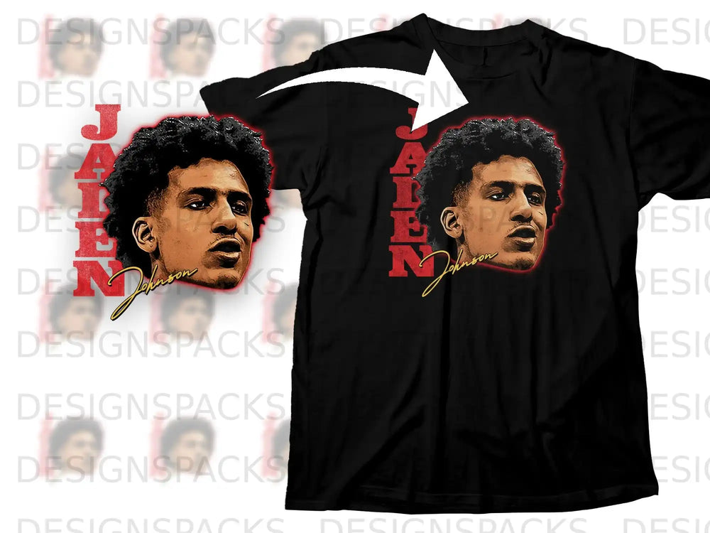 Jalen Johnson Graphic Print T-shirt for Fans