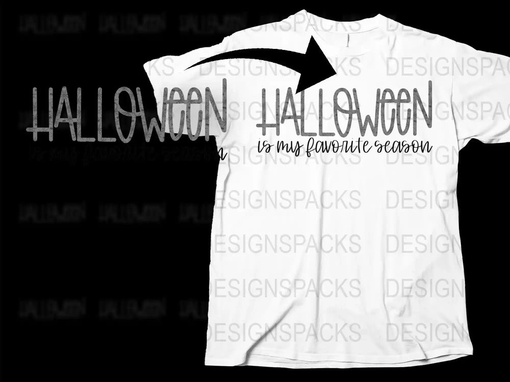 Halloween Is My Favorite Season T-Shirt, Spooky Fall Casual Fashion Tee, Unisex White Shirt for October Events