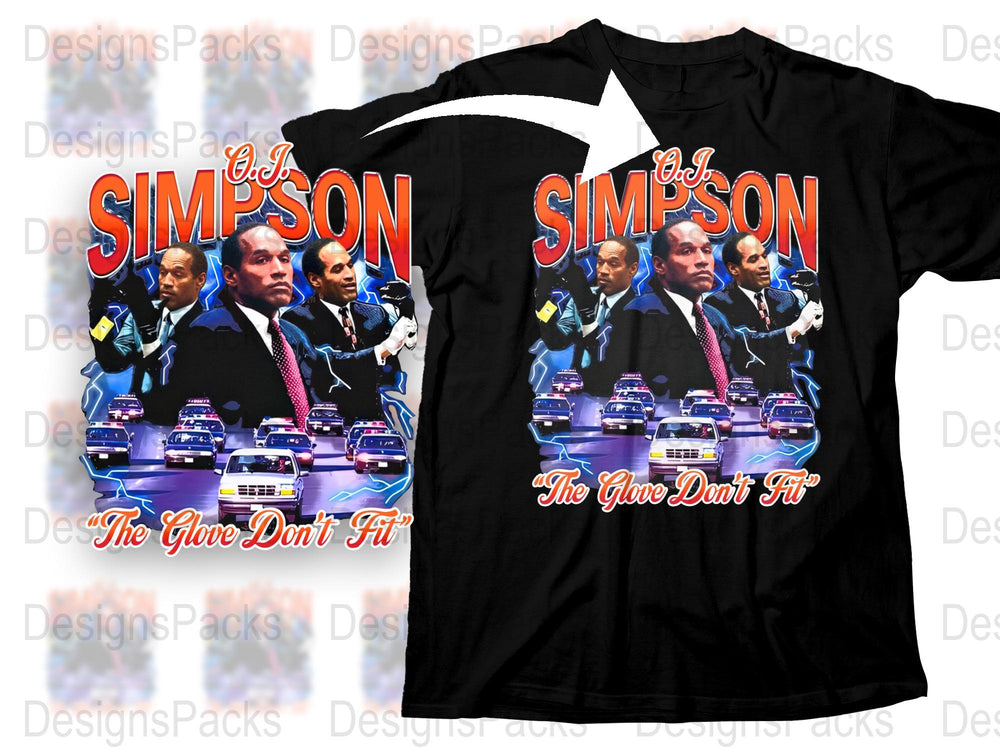 OJ Simpson Trial T-Shirt, The Glove Don't Fit Quote, Retro 90s Graphic Tee, True Crime Fans Apparel