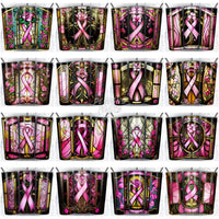 Load image into Gallery viewer, 41 Breast Cancer Stained Glass Tumbler Wrap Bundle Jpg
