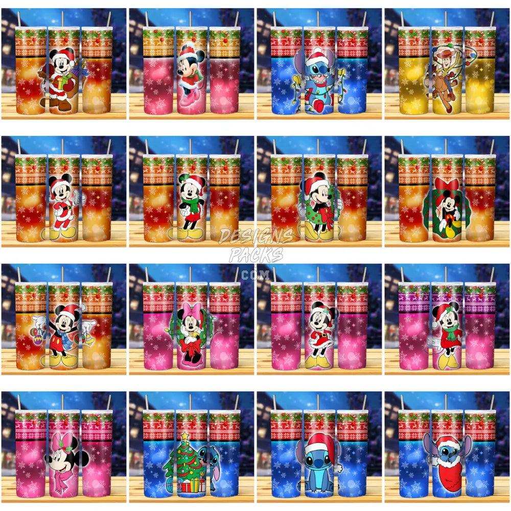 41 Christmas Cartoon Tumbler Wrap Bundle Jpg