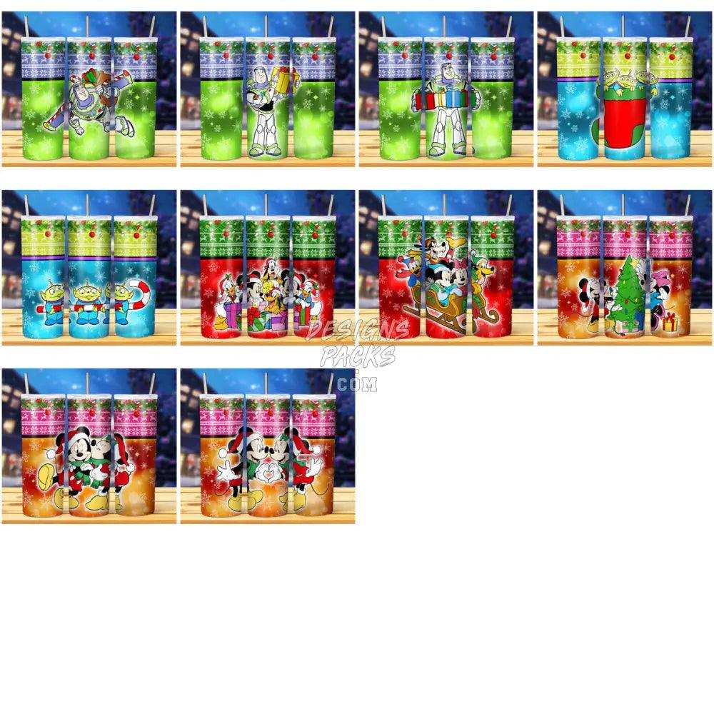 41 Christmas Cartoon Tumbler Wrap Bundle Jpg