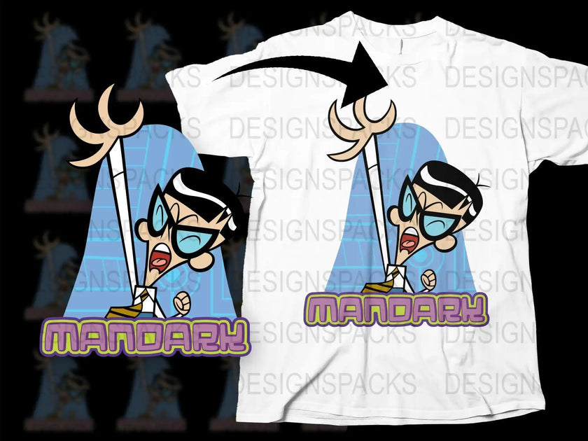 Mandark Cartoon Character Stylish Png Digital Download