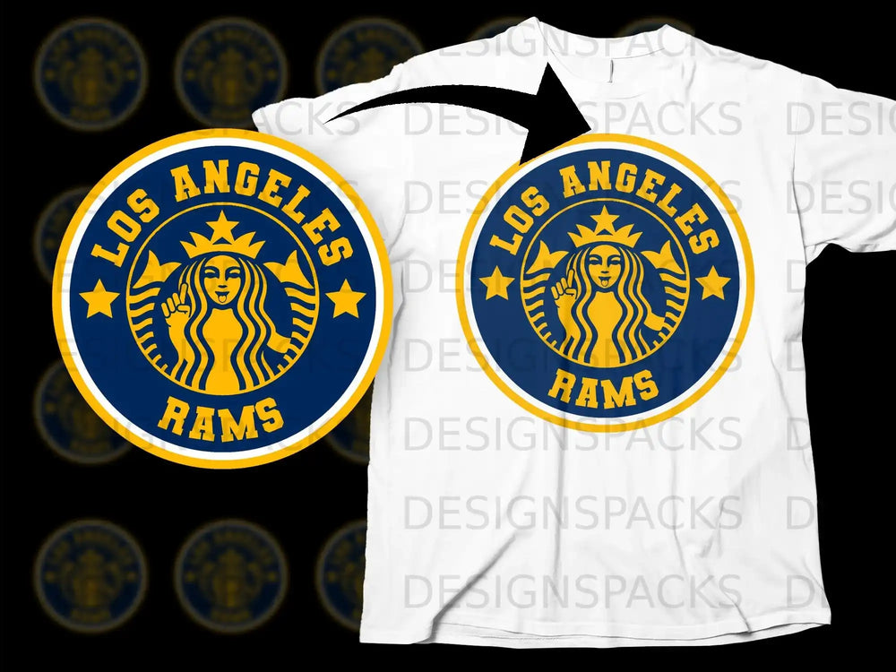 Los Angeles Rams Logo Fan Favorite T-Shirt Design