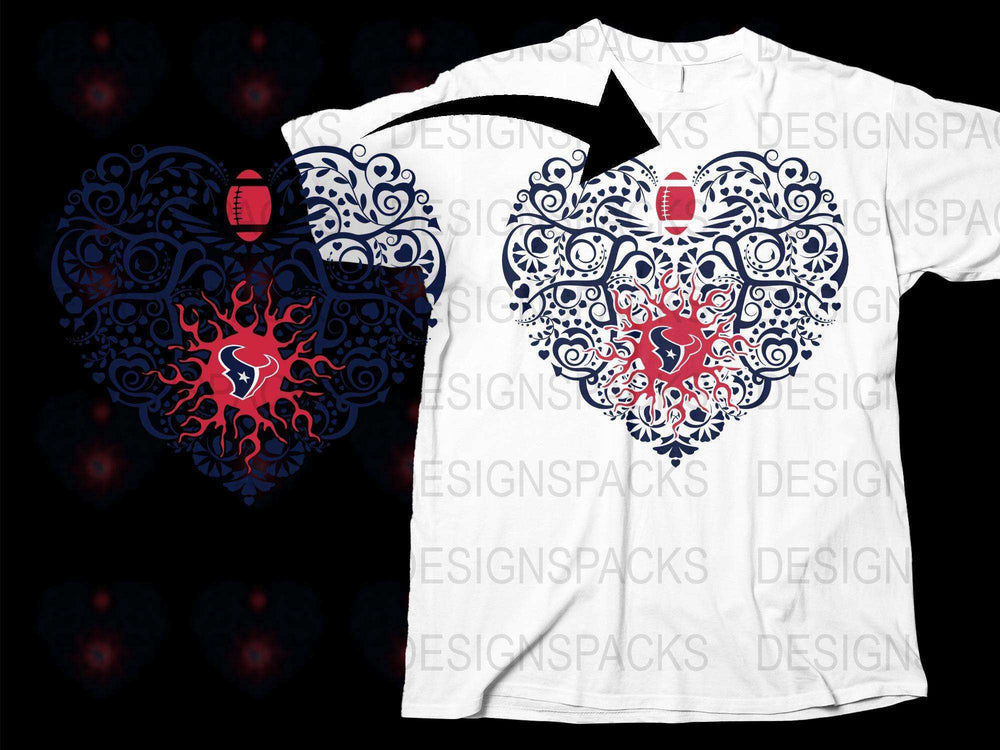 Unique Gothic Heart T-Shirt, Filigree Design, Red and Blue Detail, Unisex Fashion, Trendy Graphic Tee for All Occasions