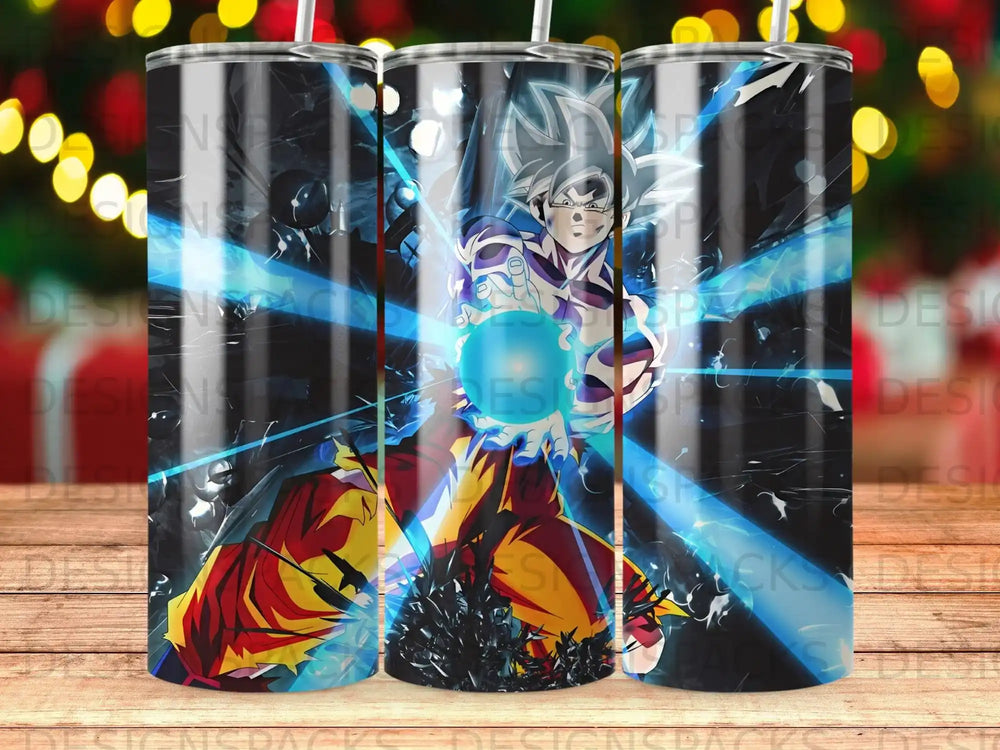 Goku Ultra Instinct Powerful Energy Blast Anime Tumbler product type