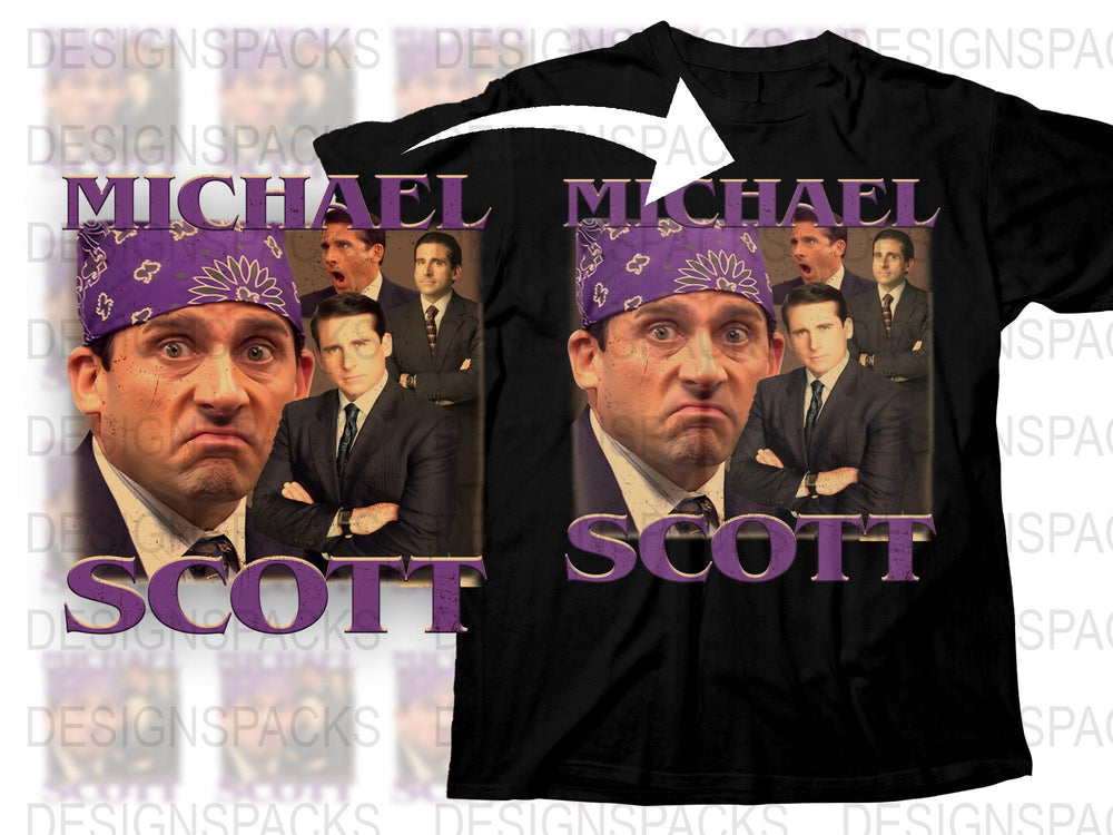 Michael Scott Funny Face T-Shirt, The Office TV Show Inspired Tee, Sitcom Character Apparel