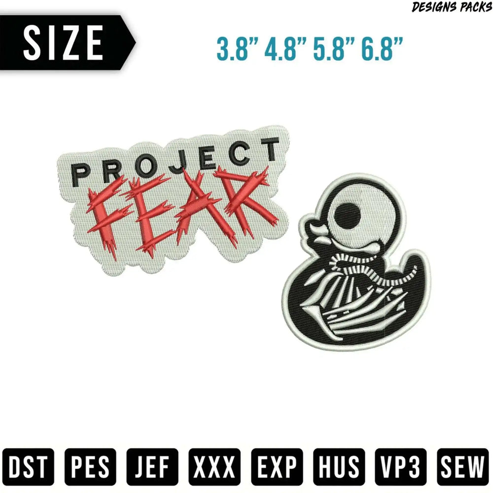 Project Fear patch with different sizes and file formats listed.