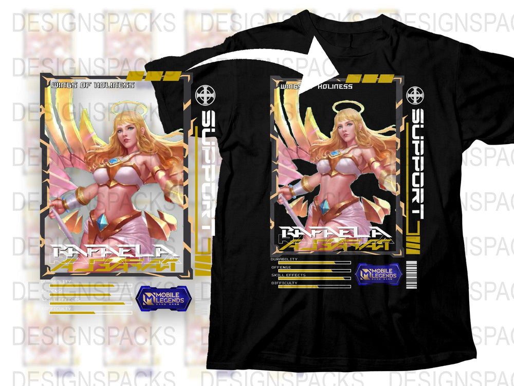 Mobile Legends Bangela Art T-Shirt, Unique Gaming Tee, Graphic Print Unisex Top