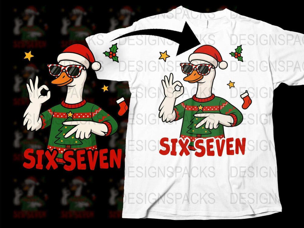 Funny Christmas Duck T-Shirt, Cool Sunglasses Duck, Festive Holiday Apparel, Unisex Duck Graphic Tee, Unique Christmas Gift Idea