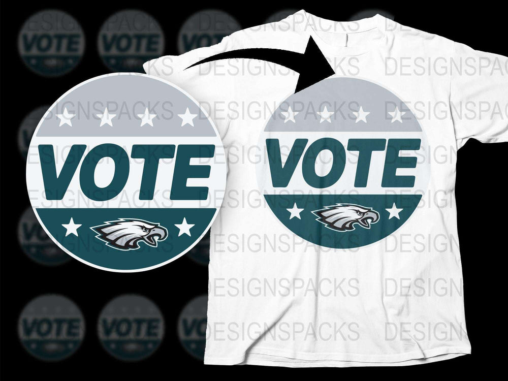Vote Philadelphia Eagles Inspired T-Shirt, Sports Fan Graphic Tee, NFL Team Support Shirt