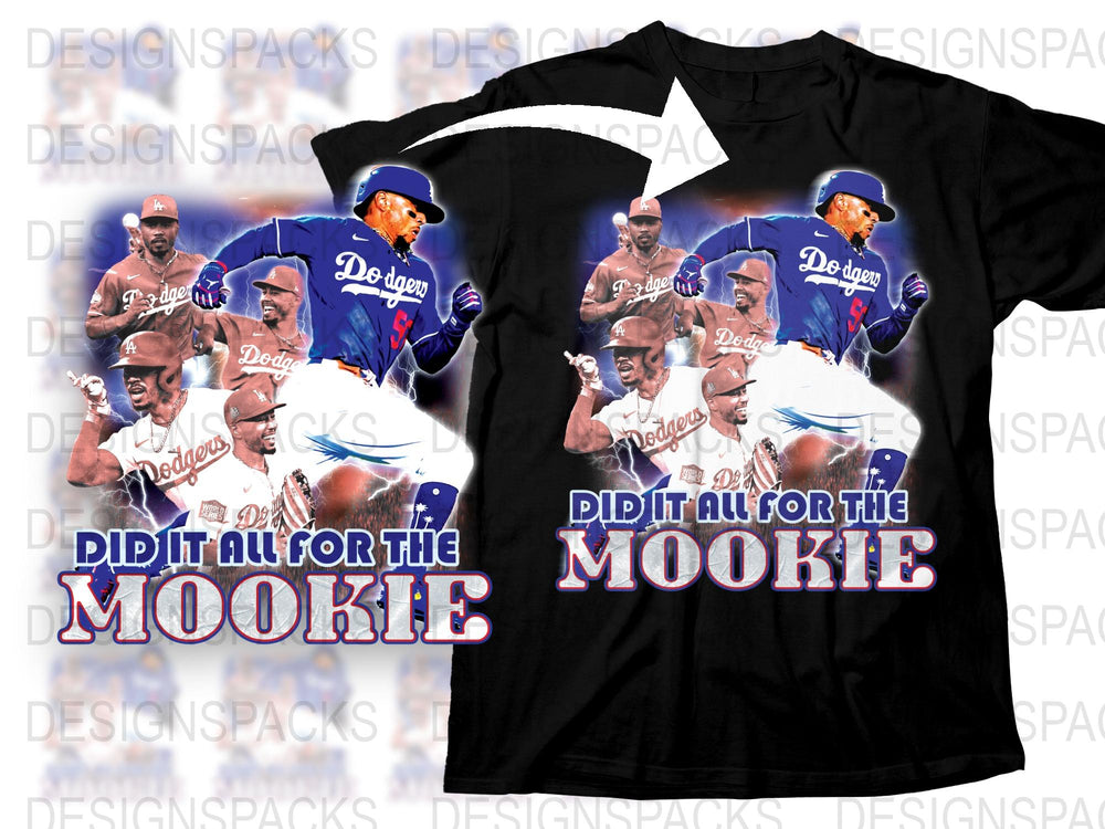 Dodgers Mookie Betts Tribute T-Shirt, Colorful Graphic Sports Tee, Baseball Fan Apparel, Unisex Fit