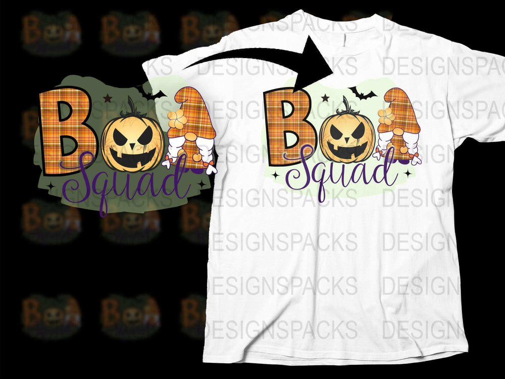 Boo Squad Halloween T-Shirt, Pumpkin Graphic Tee, Fall Festival Clothing, Spooky Season Apparel