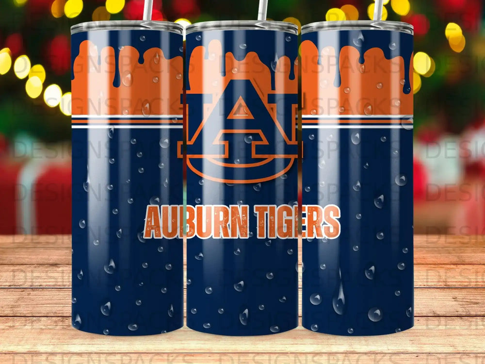 Auburn Tigers Team Logo Water Droplets Tumbler product type