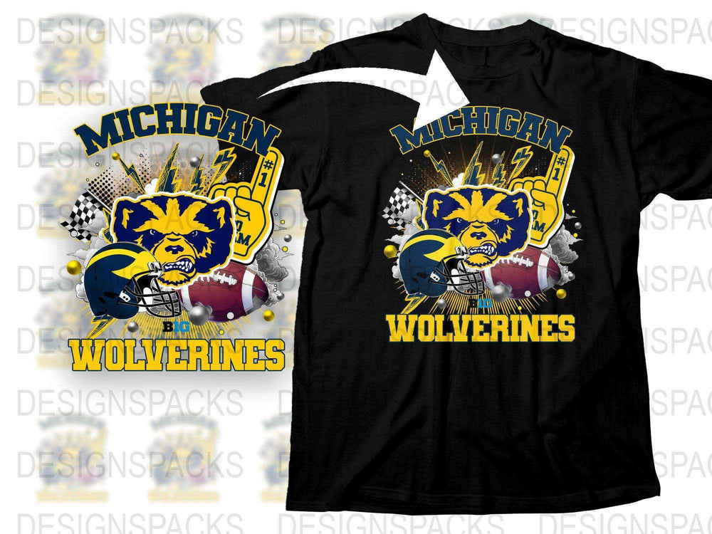 Michigan Wolverines T-Shirt, College Sports Graphic Tee, Fan Apparel, Unique Football Design Shirt