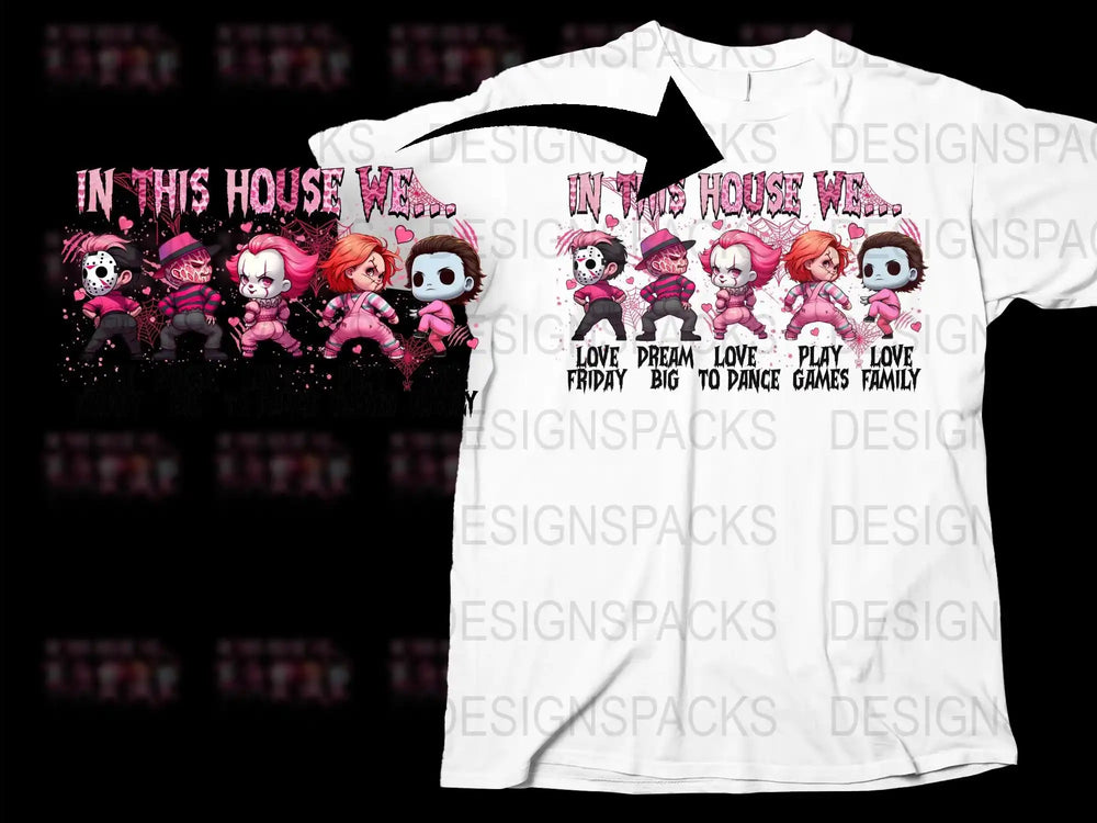 In This House We Dream Love Play T-Shirt, Cute Family Gaming Tee, Casual Graphic Shirt for Gamers, Unisex Adult Fashion