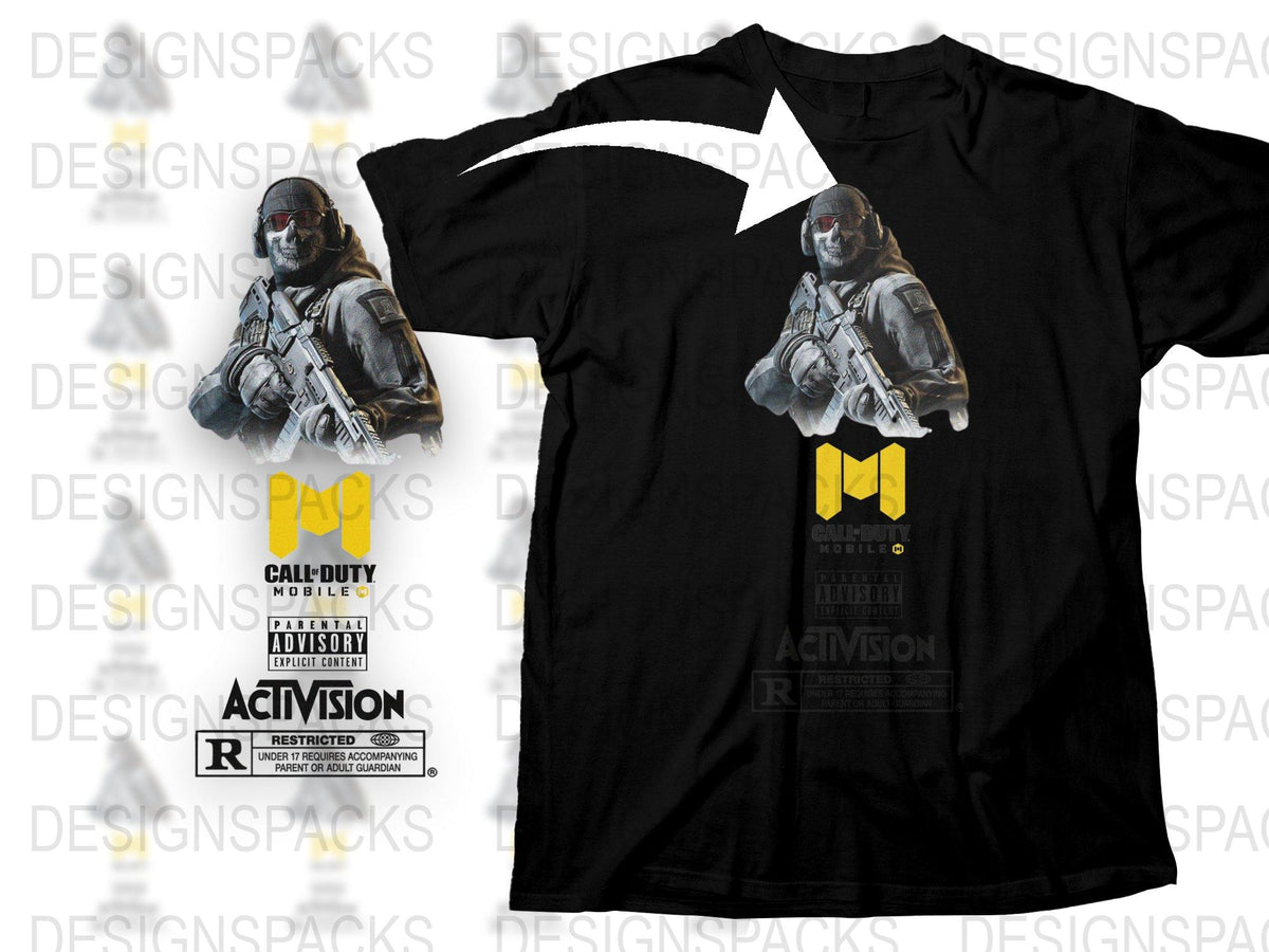 Call of Duty Modern Warfare Black T-Shirt, Video Game Merch, Activision Graphic Tee, Gamer Gift Idea