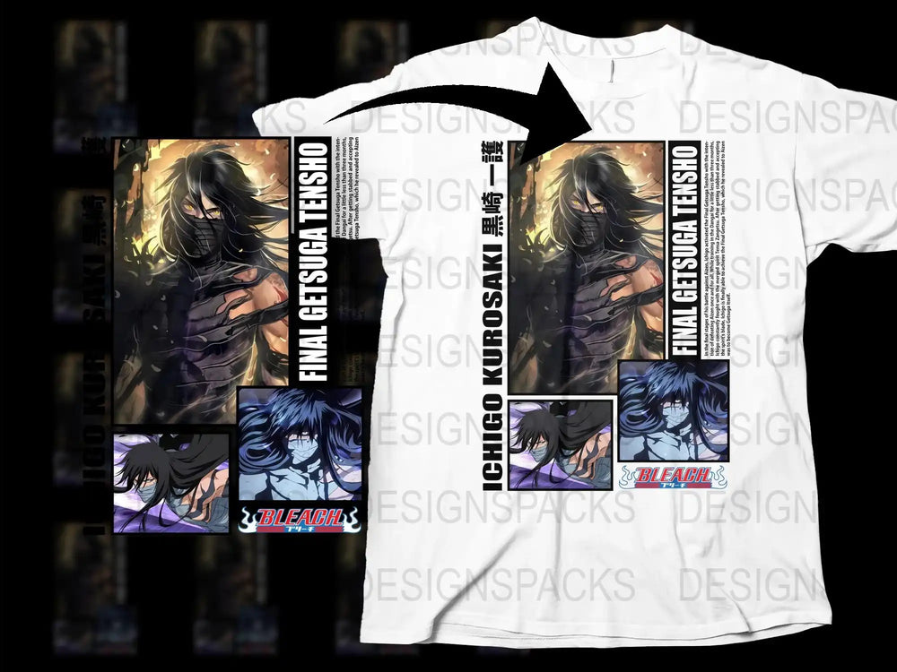Anime Graphic T-Shirt, Unisex Manga Character Tee, Dark Warrior Printed Cotton Shirt, Fan Art Apparel